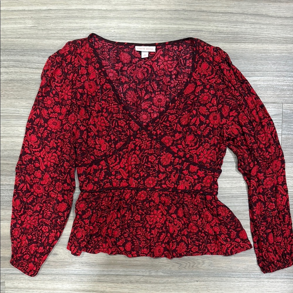 Floral Red Top